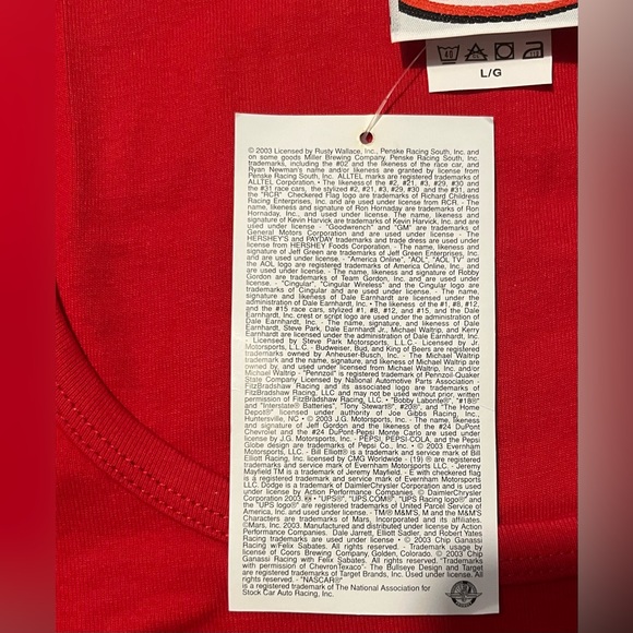 NEW! Bill Elliott NASCAR women’s L 3/4 sleeve Sequin Bling Shirt Size Large red - Picture 10 of 10